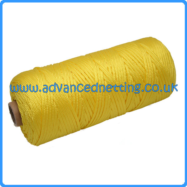 3mm Yellow Braided Multifiliment PP (1 KG Spool)