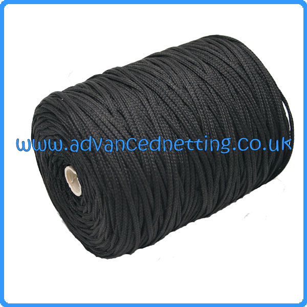 3mm Black Braided Multifiliment PP (1 KG Spool) - Click Image to Close