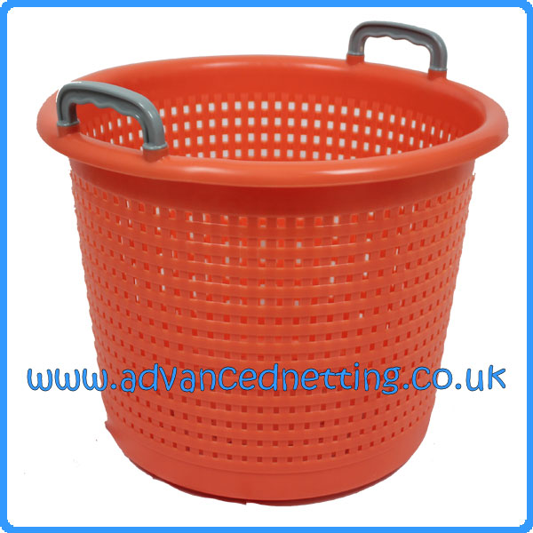 Orange Plastic 58ltr Fish Basket - Click Image to Close