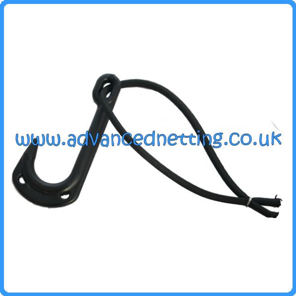 Large Black Pot/Creel Hook with Bungee - Click Image to Close